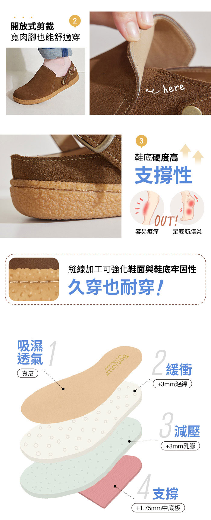 3M waterproof technology! MIT full leather 2WAY bread shoes - Women's Casual Shoes - Genuine Leather Brown