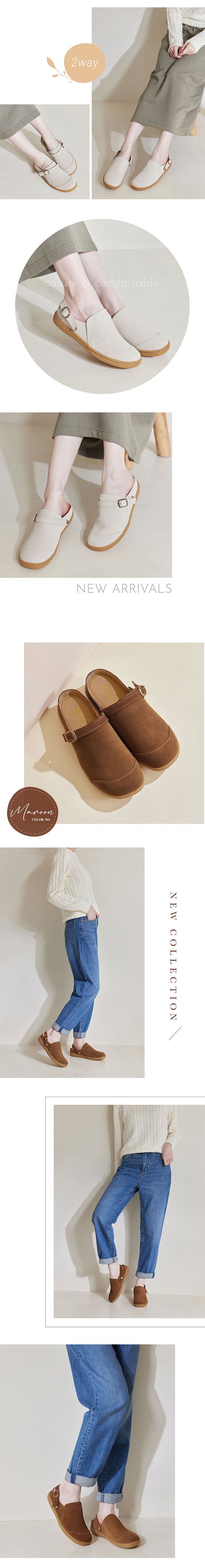 3M waterproof technology! MIT full leather 2WAY bread shoes - Women's Casual Shoes - Genuine Leather Brown